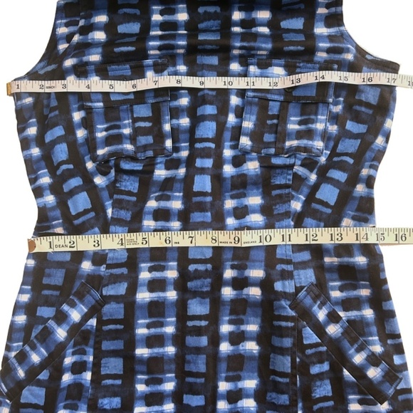 Calvin Klein Dress Military Inspired A-line Belt Mini Sleeveless Bold Print - Picture 15 of 16